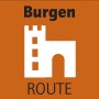 Padmarkeringen voor de kasteelroute