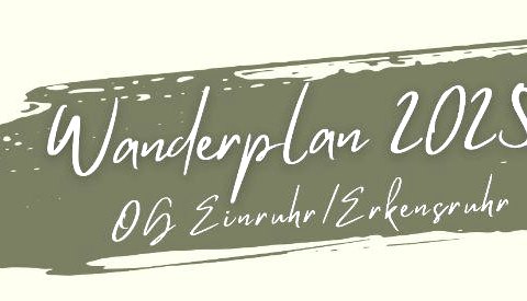 Plan de randonnée 2025, © Eifelverein OG Einruhr / Erkensruhr