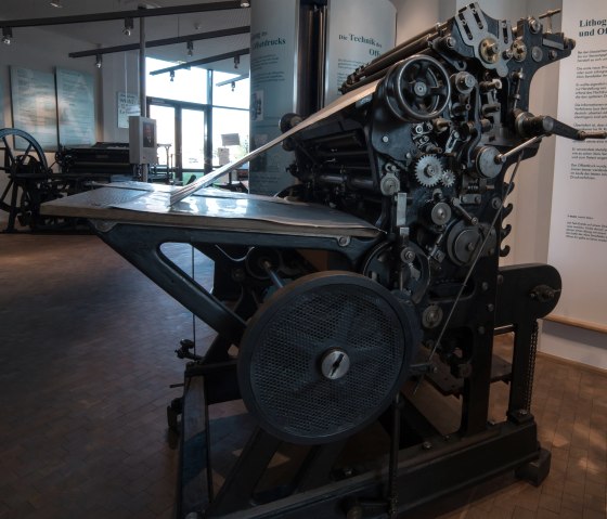 Historische Maschine im Druckereimuseum Weiss, © Druckereimuseum Weiss