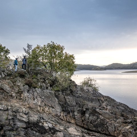 Faire du vélo le long du lac Rursee dans l'Eifel, © Dennis Stratmann | Grünmetropole e.V.
