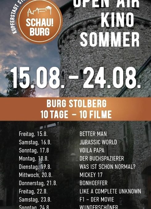 Open Air Kino Sommer, © Gesellschaft für Stadtmarketing Stolberg e.V.
