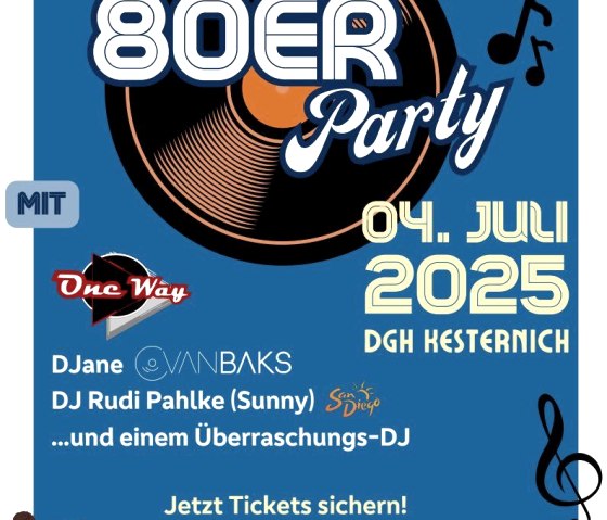 80s feest in de DGH Kesternich